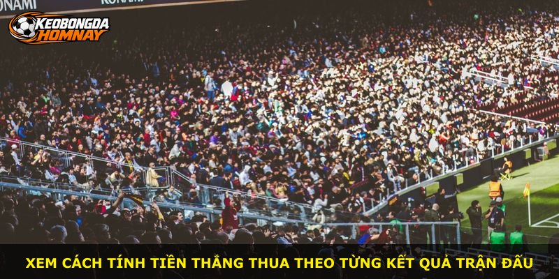 Xem cách tính tiền thắng thua theo từng kết quả trận đấu