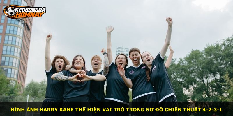 Hình ảnh Harry Kane thể hiện vai trò trong sơ đồ chiến thuật 4-2-3-1